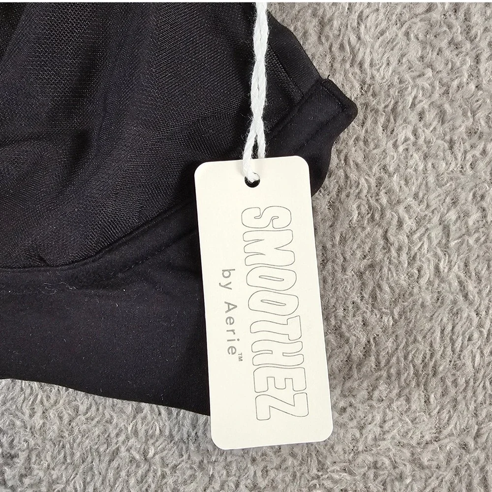 Aerie Smoothez‎ Unlined Triangle Bralette Black Small NEW